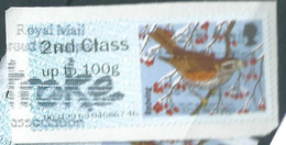 GROSBRITANNIEN GRANDE BRETAGNE GB POST&GO 2015 WINTER FUR AND FEATHERS:REDWING 2Nd CLASS Up To 100g PAPER SG FS144 - Post & Go Stamps