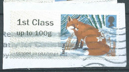 GROSBRITANNIEN GRANDE BRETAGNE GB POST&GO 2015 WINTER FUR AND FEATHERS:RED FOX 1ST CLASS Up To 100g PAPER SG FS145 - Post & Go Stamps