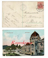 Litho Bad Neuenahr  Ahrweiler  Rheinland-Pfalz Kurhaus Und Kurtheater Deutsches Reich 1909 - Bad Neuenahr-Ahrweiler