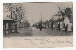 1 Oude Postkaart STABROECK Stabroek  Dorpstraat Met STOOMTRAM    Uitgever D.V.D. - Stabrök
