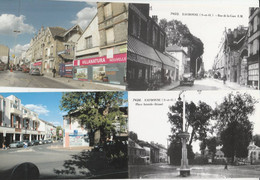 EAUBONNE RUE DE LA GARE + PLACE ARISTIDE BRIAND ANNEES 1900 ET ANNEES 2000 - Ermont-Eaubonne