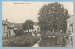 DA108  CPA  POISSONS (Haute-Marne)  Le Bief De Moulin - Lavandières   ++++ - Poissons