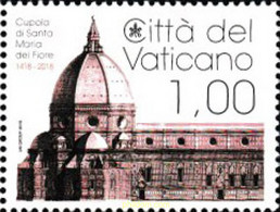 606239 MNH VATICANO 2018 600 ANIVERSARIO DE LA CUPULA DE SANTA MARIA DEL FIORE - Usati