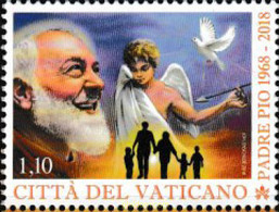 606281 MNH VATICANO 2018 50 ANIVERSARIO DE LA MUERTE DEL PADRE PIO - Usati