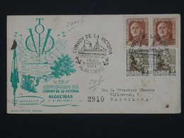 K30 ESPANA  BELLE LETTRE CENSUREE RR 1936 51   CONVOY DE LA VICTORIA+BARCELONA++ AFFRANCH. INTERESSANT++ - Andere & Zonder Classificatie