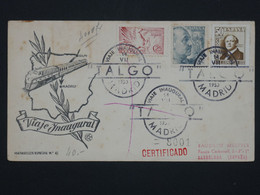 K30 ESPANA  BELLE LETTRE  RR 1950   VIAJE INAUGURAL  MADRID A BARCELONA++ AFFRANCH. PLAISANT++ - Andere & Zonder Classificatie