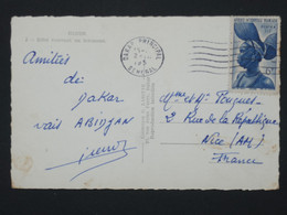 K30 AOF SENEGAL   BELLE CARTE  1950  DAKAR  A NICE  FRANCE+NIGER +BEBE+ AFFRANCH. PLAISANT++ - Briefe U. Dokumente