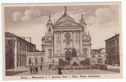 18594 " TORINO-CHIESA DI SANTA MARIA AUSILIATRICE E MONUMENTO A DON BOSCO " ANIMATA-VERA FOTO-CART. POST. SPED.1936 - Churches