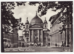 18598 " TORINO-CHIESA MARIA AUSILIATRICE " ANIMATA-VERA FOTO-CART. POST. SPED.1958 - Churches