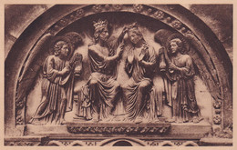 A21648 - Cathedrale De STRASBOURG Couronnement De La Vierge Sculpture Post Card Unused - Sculptures