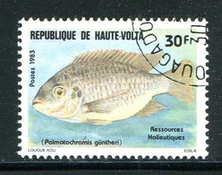 HAUTE VOLTA- Y&T N°602- Oblitéré (poisson) - Haute-Volta (1958-1984)