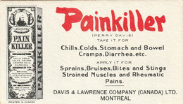 Blotter Buvard Painkiller Perry Davis Take It For Chills, Colds, Stomach And Bowel Cramps, Diarrhea, Etc. - P