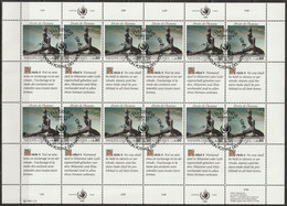 UNO Genf 1989 MiNr.180- 181 O Gestempelt Zd-Bogensatz  Menschenrechte ( Dg 313)  Günstige Versandkosten - Gebraucht