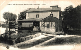 N°100221 -cpa Bourges -le Moulin De L'île D'Or Sur L'Aurore- - Watermolens