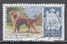 San Marino 1956 Single Stamp From The Dog Set  In Fine Used - Gebruikt