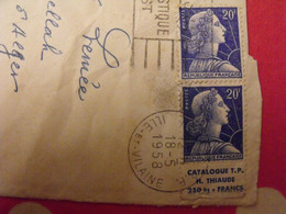 Lettre + Timbre Pub Publicitaire Muller N° 1011B. Thiaude. Publicité Carnet Réclame. - Covers & Documents