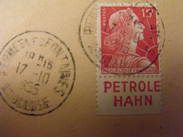 Carte Postale + Timbre Pub Publicitaire Muller N° 1011a. Pétrole Hahn. Publicité Carnet Réclame. - Lettres & Documents