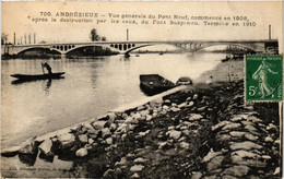 CPA ANDRÉZIEUX - Vue Générale Du Pont Neuf Commencé En 1908 Apres. (430338) - Andrézieux-Bouthéon