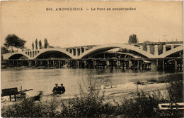 CPA ANDRÉZIEUX - Le Pont En Construction (430372) - Andrézieux-Bouthéon