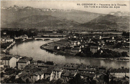 CPA GRENOBLE - Panorama De La TRONCHE - L'Ile Verte Et La Chaine Des (434288) - La Tronche
