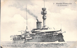 CPA Transport - Bateau - Guerre - La Marine Française - Le Formidable - Edition Maison Ratti Nouveautés Cherbourg - Warships