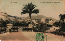 CPA NICE - Le Casino Municipal Vu Des Jardins (351401) - Transport (rail) - Station