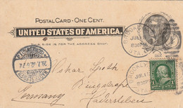 Etats Unis Entier Postal Pour L'Allemagne 1902 - 1901-20