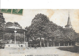 59 - NORD - RAISMES - LE KIOSQUE ET LA PLACE DE L'EGLISE - Animation - éditeur Albert Lion à Raismes CPA 1919 - Raismes