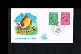 1966 - Belgium FDC - Cancel Oostende - Europe CEPT [P14_773] - 1961-70