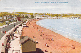 CPA Royaume Uni - Angleterre - Paignton - Beach And Promenade - Oblitérée 1942 Devon - Celesque Series - Sonstige & Ohne Zuordnung