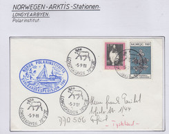 Spitsbergen Cover Norsk Polarinstitutts Svalbardekspedisjonen Ca Longyearbyen  5.9.1981 (LO226) - Arctic Expeditions