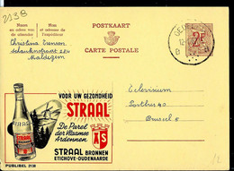 Publibel Obl. N° 2138 ( Eau Minéral STRAAL - Oudenaarde ) Obl. OEDELEM - B B - 1967 - Werbepostkarten