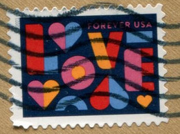 VEREINIGTE STAATEN ETATS UNIS USA 2021 LOVE USED ON PAPER SN 5543 MI 5781 YT 5390 - Usati