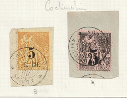 Cochinchine YT 3 Et 4 Oblit Saigon 10/10/86 Et 25/04/87 Sur Fragments - Used Stamps