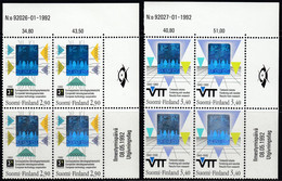 Finland 1992 -  Finnish Technology: Hologram Stamps - Blocks Of Four Mi 1176-1177 ** MNH - Hologrammen