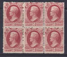 United States, Scott O115, MNH Block Of Six (6 MNH, 1 With Minor Adhesion) - Servizio