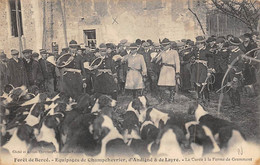 Bercé   72     La Forêt   Chasse à Courre.  M.Le Comte D'Andigné Et Baron De Layre Curée A La Ferme Grammont (voir Scan) - Autres & Non Classés