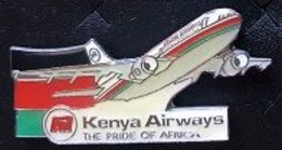COMPAGNIE AERIENNE - KENYA AIRWAYS - THE PRIDE OF AFRICA - DRAPEAU - FLAG - PLANE - AEREO - AVIATION - AVION -  (31) - Avions