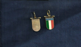 ITALIA  NAZ CALCIO Ciondolo Argento Vintage Silver Pendant ITALIA Soccer Club - Pendenti