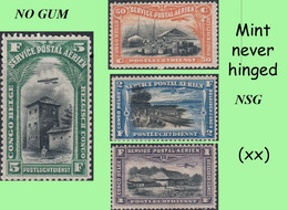 1921 ** BELGIAN CONGO / CONGO BELGE = COB MNH NSG PA 01/04 AIRMAIL ( X 4 Stamps ) NO GUM [ FULL SET ] - Nuovi