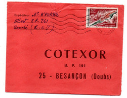 Côte D'Ivoire -1968 - Lettre BOUAKE  Pour Besançon-25--tp Oiseau  Seul Sur Lettre....cachet.. - Ivoorkust (1960-...)