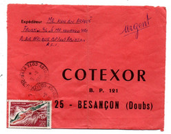 Côte D'Ivoire -1968 - Lettre ABIDJAN AVIATION   Pour Besançon-25--tp  Oiseau   Seul Sur Lettre....cachet.. - Ivoorkust (1960-...)