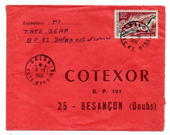 Côte D'Ivoire -1968 - Lettre  DALOA   Pour Besançon-25--tp  Oiseau   Seul Sur Lettre....cachet. - Costa D'Avorio (1960-...)