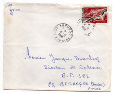 Côte D'Ivoire -1968 - Lettre  KORHOGO   Pour Besançon-25--tp  Oiseau   Seul Sur Lettre....cachet. - Côte D'Ivoire (1960-...)