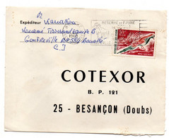 Côte D'Ivoire -1968 - Lettre  BOUAKE   Pour Besançon-25--tp  Oiseau   Seul Sur Lettre....cachet. Réserve Faune Bouna - Costa De Marfil (1960-...)