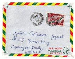 Côte D'Ivoire -1968 - Lettre  ABIDJAN PLATEAU   Pour Besançon-25--tp  Oiseau   Seul Sur Lettre....cachet. - Costa De Marfil (1960-...)