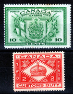 CANADA 1942 SPECIAL DELIVERY + 2c CUSTOMS DUTY  MH - Correo Urgente