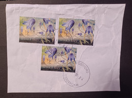 Sweden Svezia 2022 Flowers 3 Stamps On Fragment - Usati