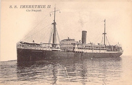 CPA Transport - Bateau - S. S. Imerethie II - Cie Paquet - H. Grimaud Edit. - Marseille - Mer - Navire - Steamers