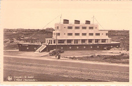 CPA Belgique - Coxyde - Saint André - L'Hôtel Normandie - Ern. Thrill Bruxelles - Sigle Mels - Voiture - Bateau - Koksijde